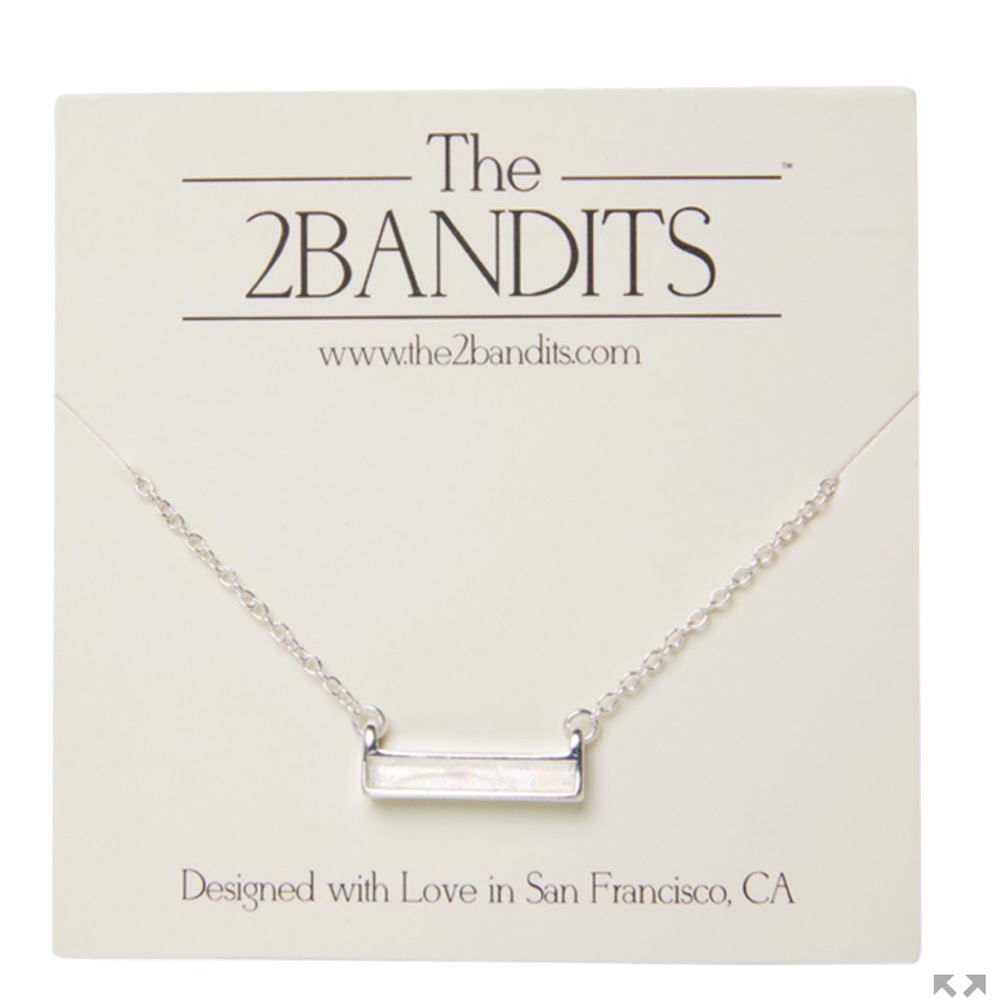 Silver bar necklace NWT
